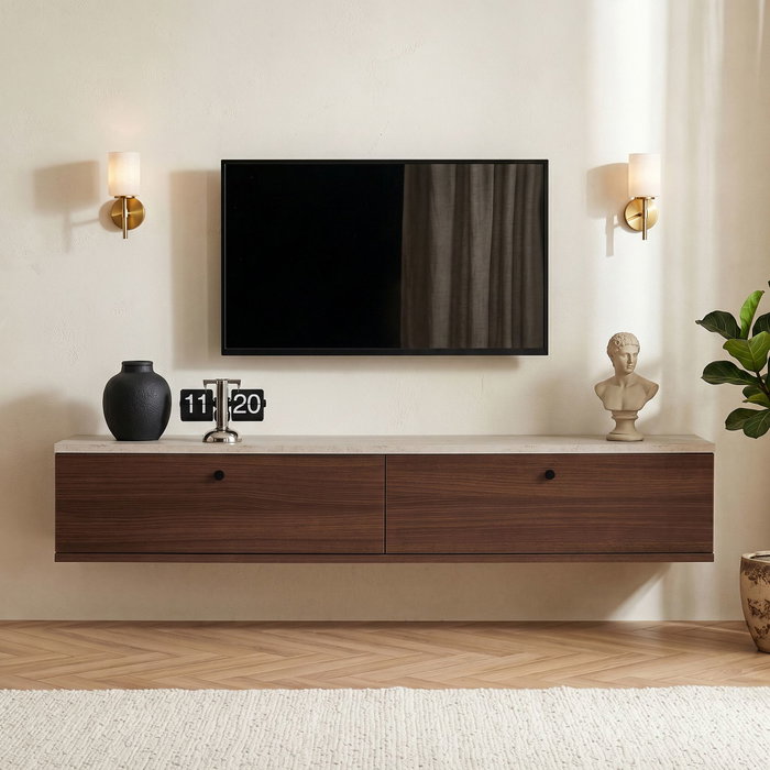 Nordure Ligne 140 - Travertino, Milano Walnut